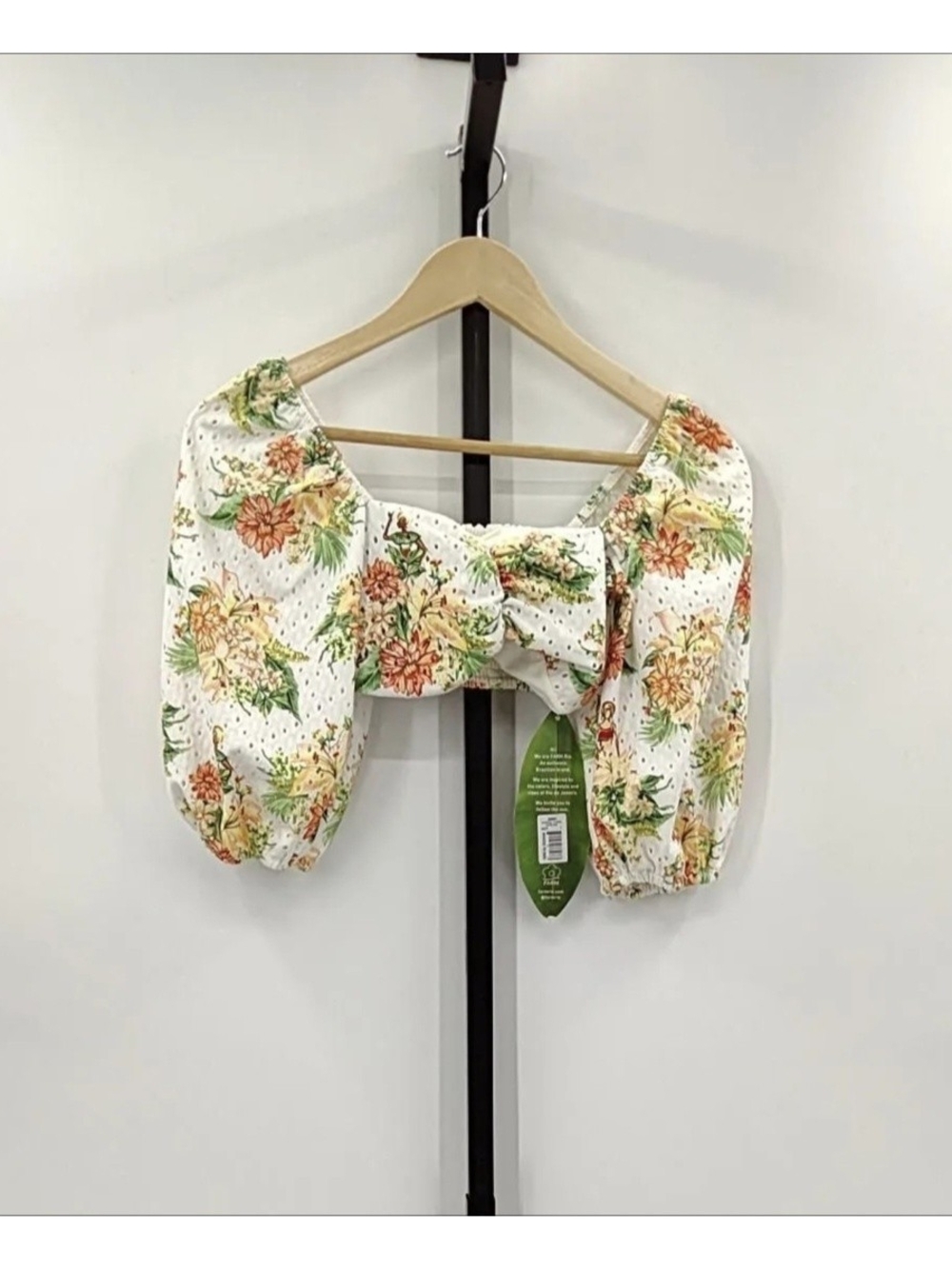 FARM Rio Delicate Garden Eyelet Swim Top.